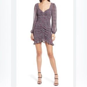 FLORET STUDIOS
Ditsy Floral Print Long
Sleeve Mini Dress